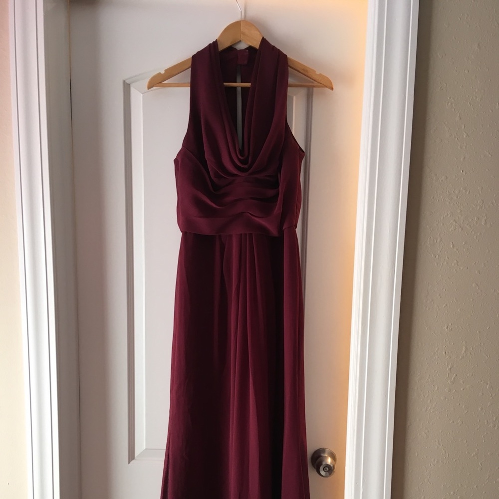 David’s Bridal size 2 long dress in wine